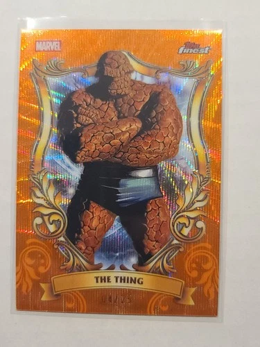 2026 Topps Finest Fantastic Four Astonishing The Thing #AS10 SP Orange Wave 4/25