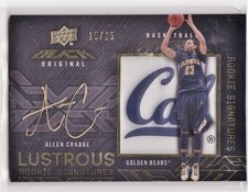 Allen Crabbe 2013-14 Upper Deck Black Lustrous Gold on-card Auto RC #13/25 Bears
