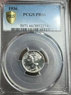 1936 Proof Mercury Dime, PCGS PR66 NICE WHITE COIN!!!