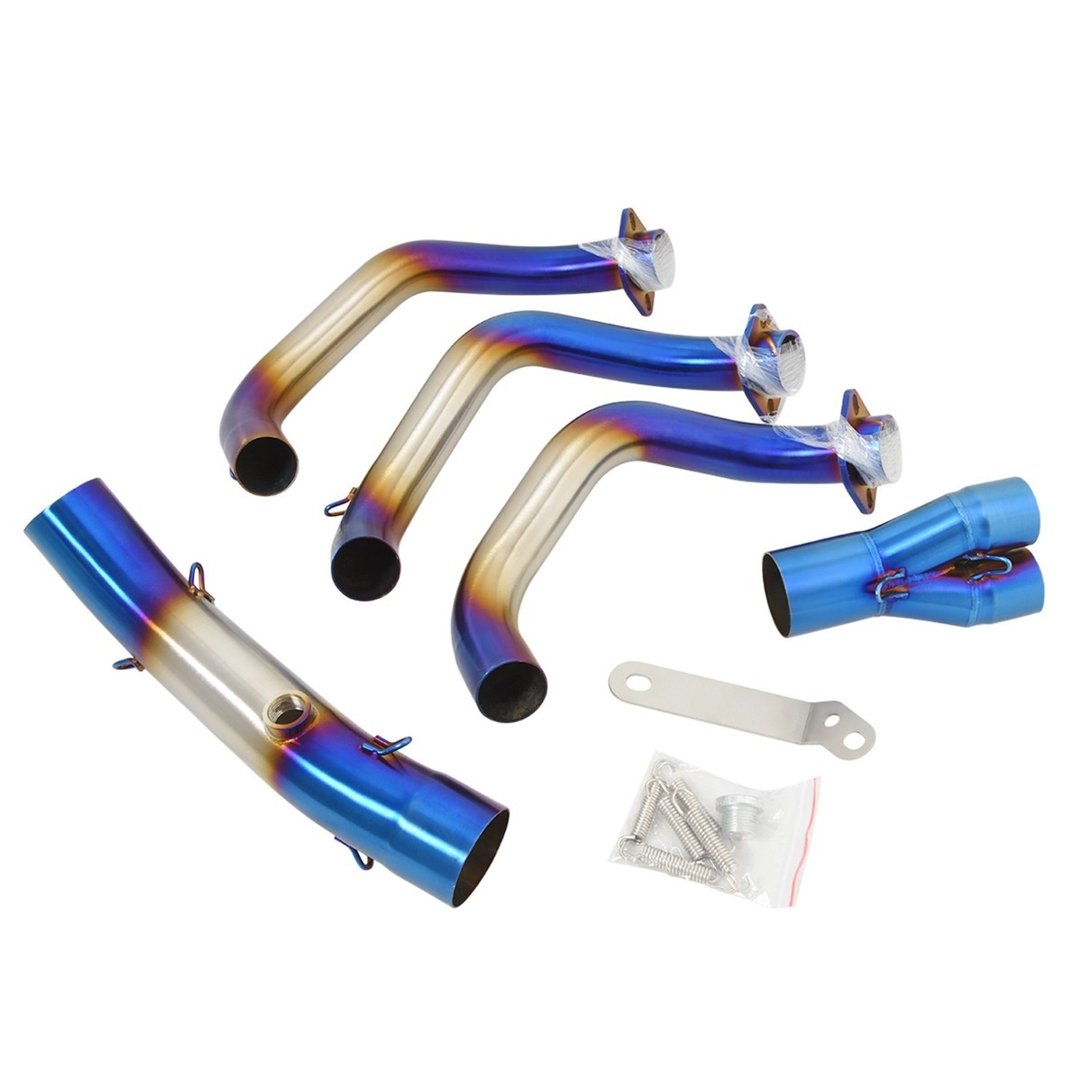 パーツ Full exhaust Yamaha mt09/xsr900 2 pipes For Yamaha MT-09 FZ09 XSR900 2014-2020 Blue Exhaust Full System