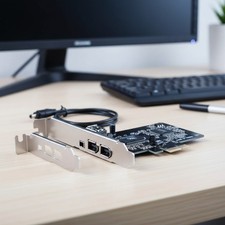 Plug and Play PCI Express Firewire Card - Seamless Compatibility for Windows/Mac