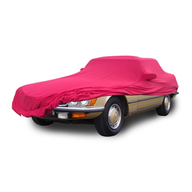 Housse sur mesure Coverlux+ pour Mercedes R107 SL 1971-1989 - Rouge d'intérieur