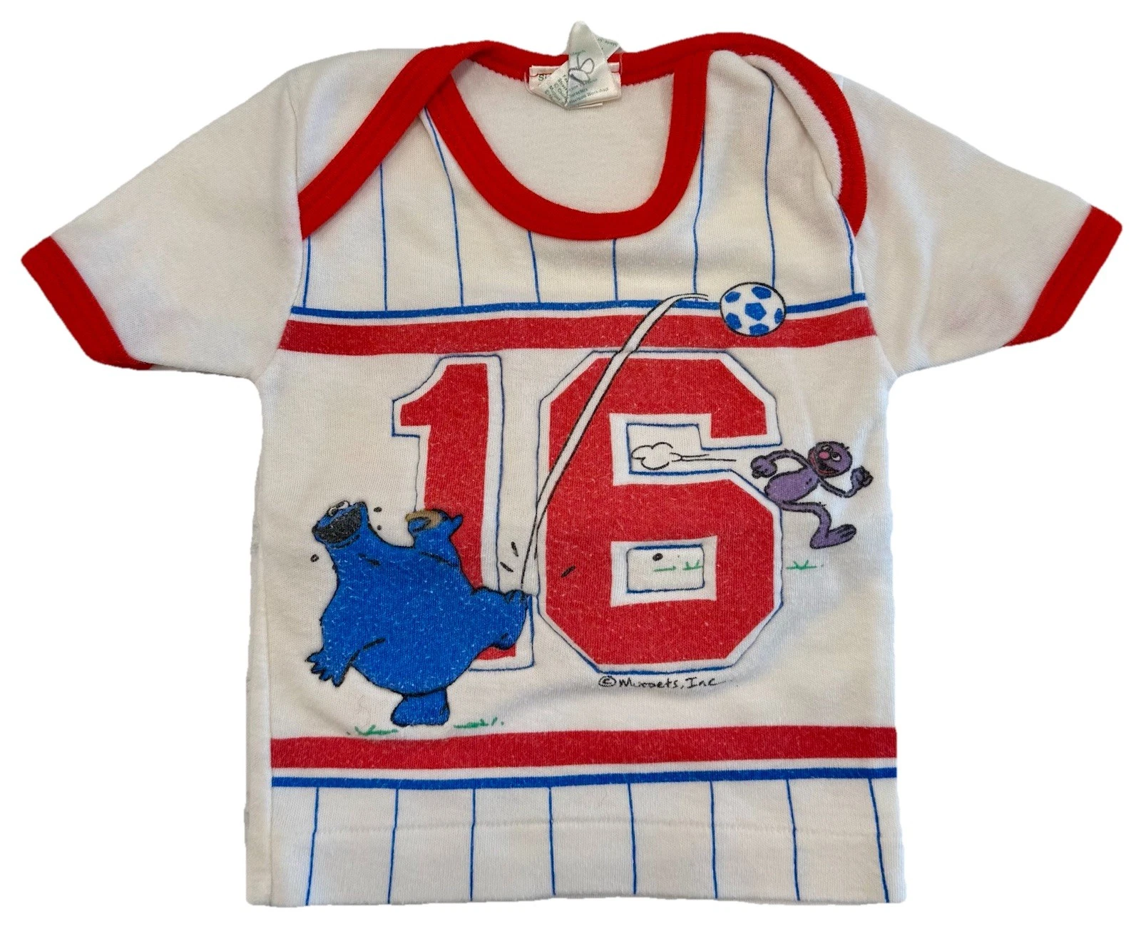 Vintage Sesame Street Cookie Monster Grover Baby Shirt Size 14-18 Months