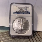2012 (S) $1 AMERICAN SILVER EAGLE NGC MS69 ER STRUCK AT SAN FRANCISCO MINT LABEL