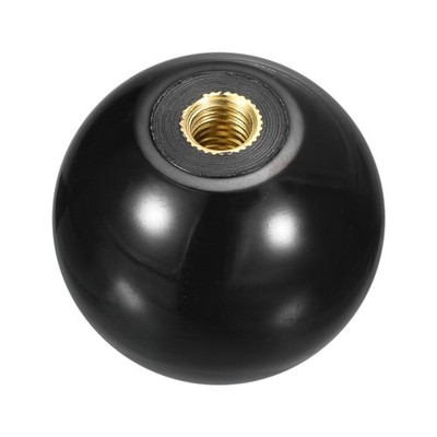 M10 Copper Thread 40mm Dia Threaded Ball Knobs for Machine Handle Black
