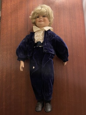 Alberon Porzellan Puppe 18 Zoll Vintage Outfit - gebrauchter Zustand