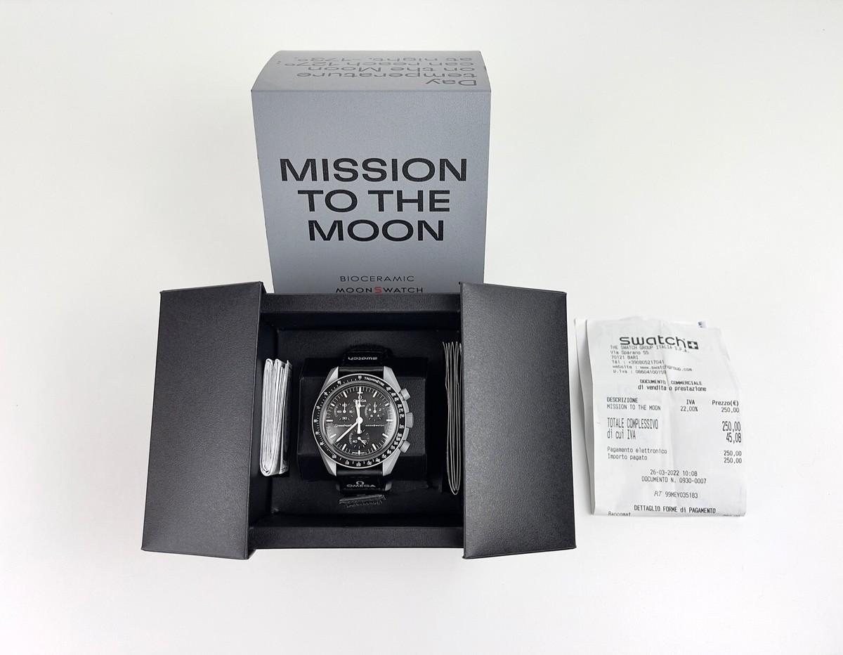 Moonswatch Bioceramic Mission to MOON Omega X Swatch box Moonswatch Bioceramic Mission to MOON Omega X Swatch box