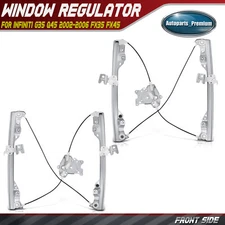2x Front LH & RH Power Window Regulator for Infiniti G35 Q45 2002-2006 FX35 FX45