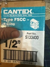 Cantex 5133400 Weatherproof Electrical Box, 35.3 Cu In, Fscc Box Type, 2 Gangs,