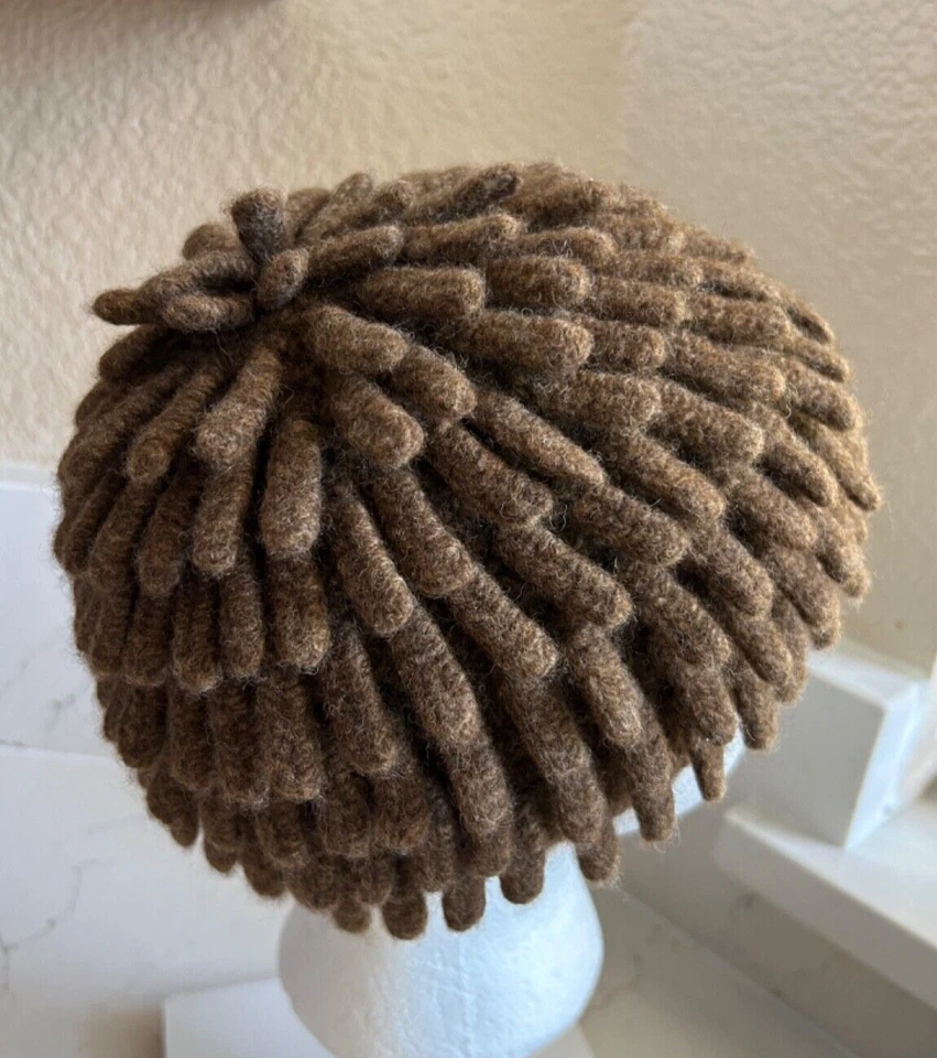 Nudu Bamileke Luxury Yak Toffee Med Brown  Billy G Rocker Hat  20" - 21" WARM - Image 2 of 4