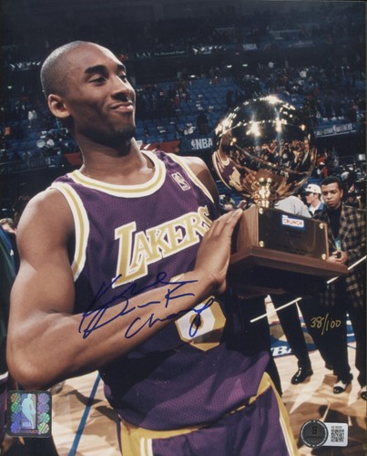 Foto Kobe Bryant 8x10 - Lakers - Ristampa Autografata Firmata - Schiacciata