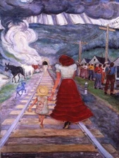 Goin’ Where Her Man Fell Dead – Palmer Hayden 1930 American Modernist Art Print