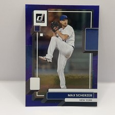 2022 Panini Donruss Baseball Max Scherzer Base #104 Holo Purple Parallel