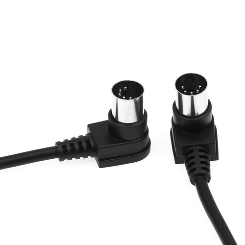 Double 90 Degree Right Angle MIDI 5 PIN Male To MIDI 5Pin DIN Plug Cable Adapter - Afbeelding 2 van 11