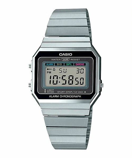 Casio A700W-1A Digital Unisex Watch Retro Stainless Steel LED A700 New  Original