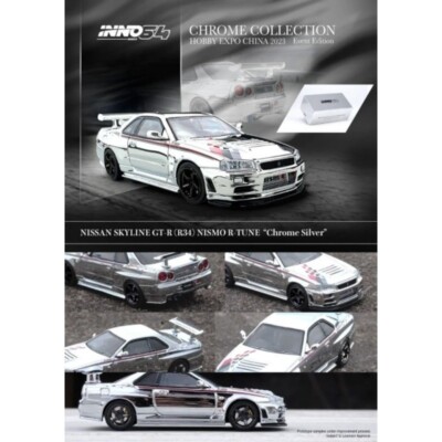 INNO64 Hobby Expo China 2023 Exclusive Chrome Nissan Skyline GTR