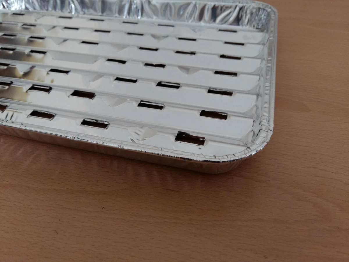 BBQ Grill Foil Trays Pans Cook Heat Aluminium Barbecue Drain Fat