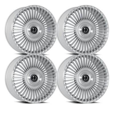 (Set-4) Dolce Trento 22x9.5 BLANK 35mm Silver Brushed Wheels Rims 22 Inch