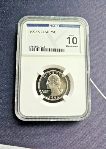 1992 S Silver Proof Coin 25C - NGC-X PF 10 ULTRA CAMEO
