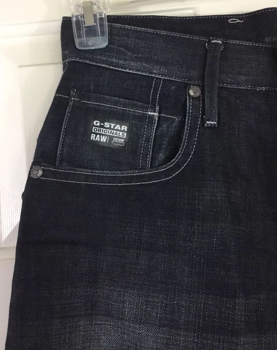 G-Star Raw 3301 Jeans Mens 29x33 Blue Breaker Tapered Walker Denim
