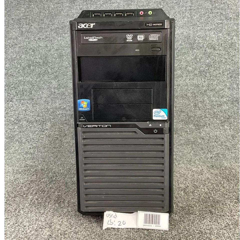 Acer VM275‑UD57000 Desktop 🖥️ Pentium 2 GB RAM 320 GB HDD – Win 7 Pro Black 💼 - Image 2 of 4