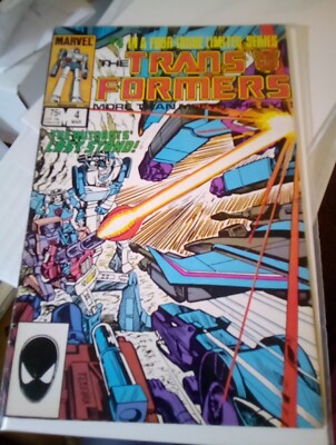 Transformers #4A, 1st Shockwave, DinoBots Cameo, Mark Texiera Cover, 1985