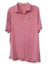 U.S. Open Golf Polo Collared Shirt Men  s Large USGA LACC 2023 123rd Pink Striped