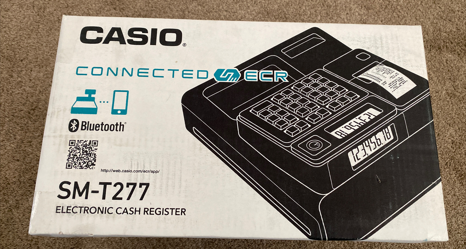 BRAND NEW CASIO SMT277 ELECTRONIC BLUETOOTH CASH REGISTER 79767512019