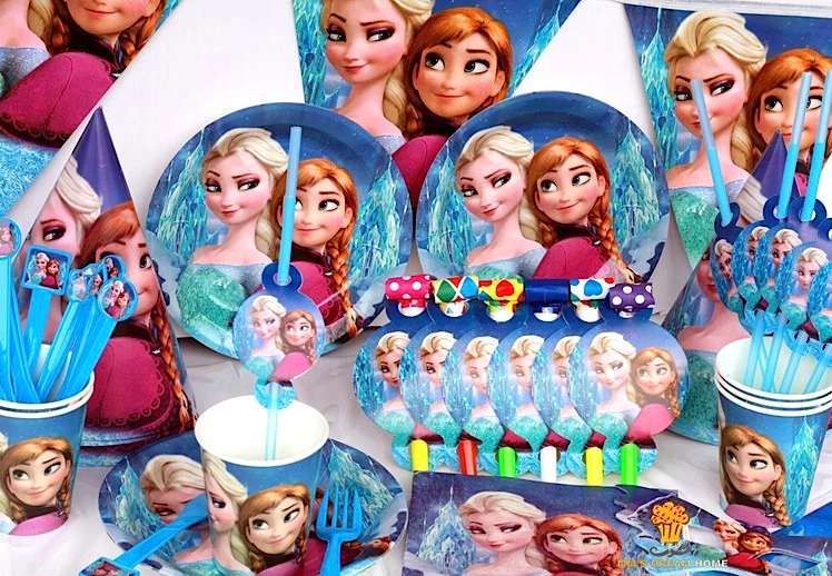 Frozen Choice Birthday Glass Plates Party Set Party Plate Cups P65001