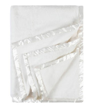 Ivory Baby Blanket for YOU to Embroider Personalize NEW by Gerber w/ Satin Trim