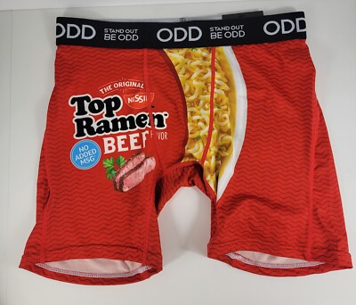 Top Ramen Beef the Original Nissin, Boxer Briefs Size  M, Odd Sox  6-13 Sizes.