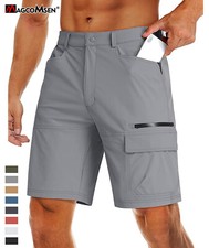 Mens Hiking Cargo Shorts Quick Dry Work Shorts Outdoor Summer Golf Travel Shorts