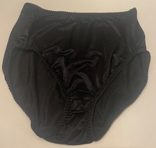 Vtg Vanity Fair Satin Second Skin Panty Briefs 48301 Black Sz-L/7