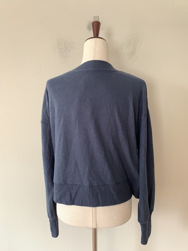 Cotton On Body Sz S Super Soft Ribbed Long Sleeve Top & Pocket Shorts Set Navy - Picture 6 of 10