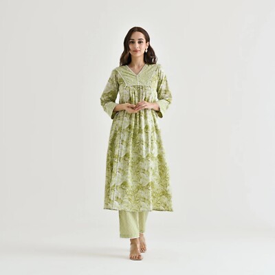 Women' s Viscose Rayon Slik Embroidery Kurta with Pant & Dupatta