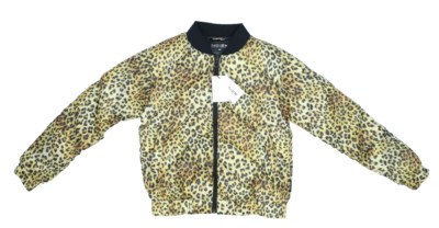 Noize Amber Ultra Lightweight Bomber Jacket Chevron Quilt Cheetah Womens S