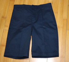 Pro 5 Premium School Uniform Husky Short Pants Color Navy Size 10 Husky W 28