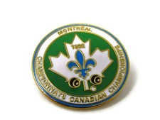 Montreal Lawn Bowl Pin Canadian Championships 1992 Vintage Collectible