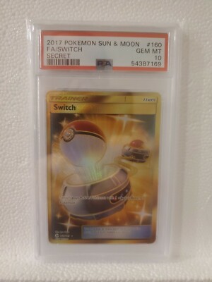 Pokémon - Sun & Moon - Switch 160/149 Secret PSA 10 “The Golden