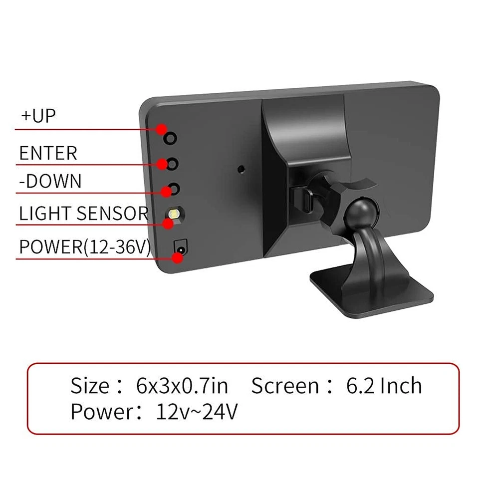 Truck GPS Speedometer 6.2 inch Extend Digital Display Vehicle Odometer Trip M... - Image 3 of 4