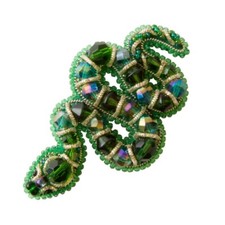 DIY Jewelry Making Beading kit Snake Brooch Bead Embroidery Pin Needlepoint
