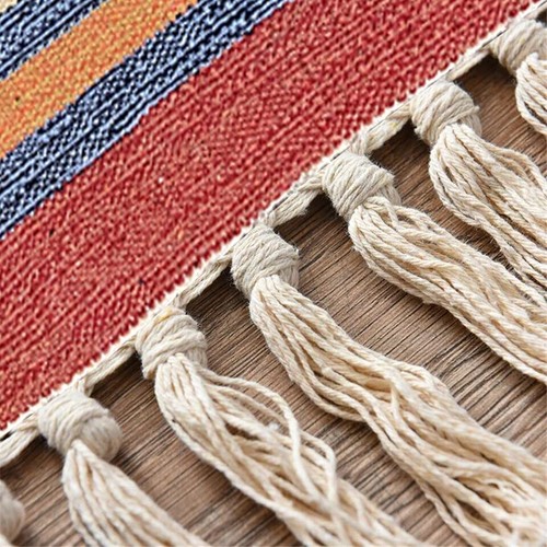Tappeto bagno cucina cotone art. kilim con frange fantasia etnico colorato - Foto 15 di 30