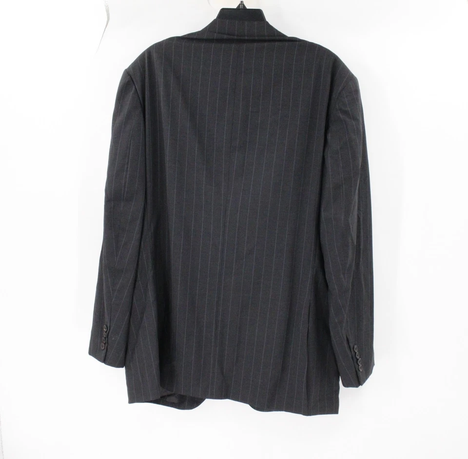 Gianluca isaia 那不勒斯运动外套男式 46R 三扣条纹灰色缺口 — 第 4/4 张图片