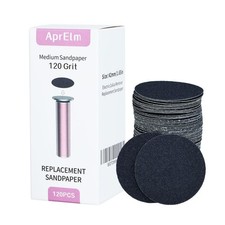 120 Pcs Medium 120 Grit Sandpaper for Electric Foot Callus Remover