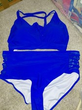 2 piece bathing suit Blue women's size for X