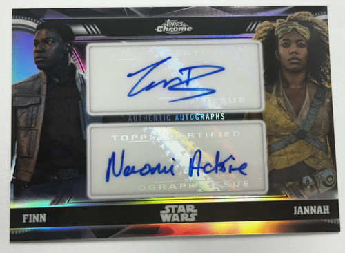 2021 Topps Star Wars Chrome Legacy Auto Autograph/25 Naomi Ackie John Boyega