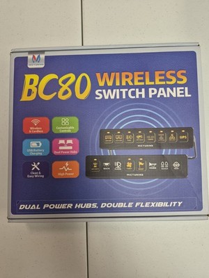 MICTUNING BC80 Wireless Switch Panel 8-Gang Dual Power Hub Control System New
