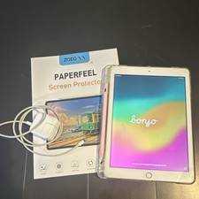 Apple iPad A1954 Gold Tablet with Charger  Screen Protector