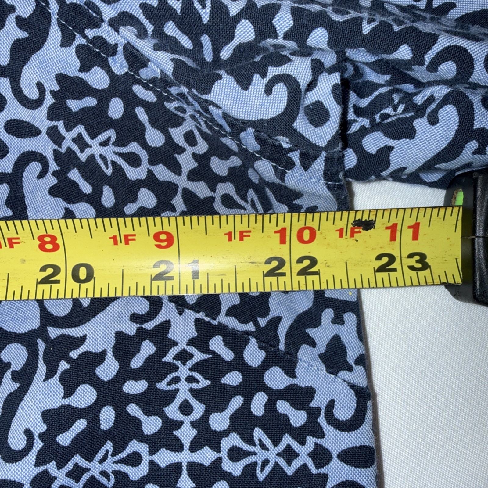 Talbots Damask Patterned Popover Blouse Mandarin … - image 9