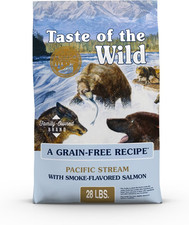 Taste of the Wild Pacific Stream Smoke-Flavored Salmon Grain-Free Dog Food 28-lb
